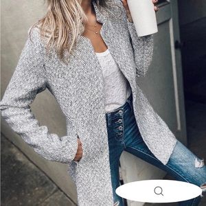 L POCKETED COAT - HEATHER GREY SIZE LARGE FROM VICI